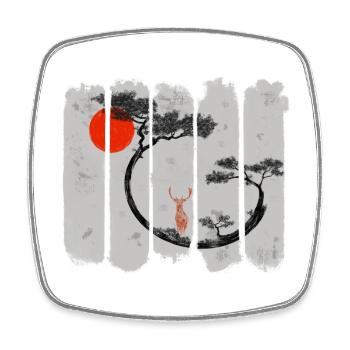 Shika - Square fridge magnet - white - Front