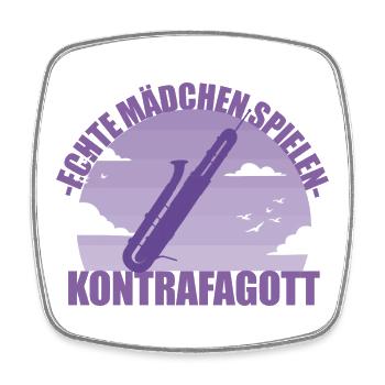 Kontrafagott Musikerin Instrument Mädchen Geschenk - Viereckiger Kühlschrankmagnet - Weiß - Vorne