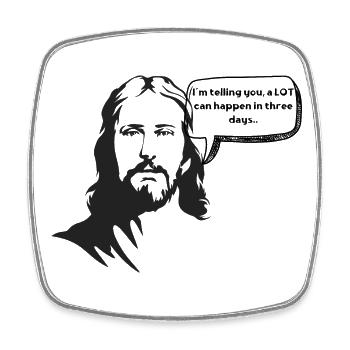 Jesus - Viereckiger Kühlschrankmagnet - Weiß - Vorne