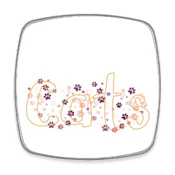 Cat Lover Girl - Square fridge magnet - white - Front
