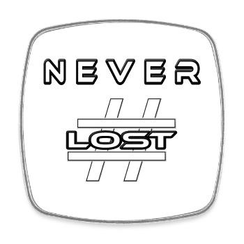 Winner  Lost Never Hashtag Sportler Erfolg - Viereckiger Kühlschrankmagnet - Weiß - Vorne