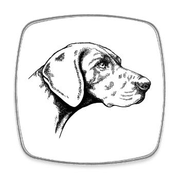 Dt Shorthair Portrait - Square fridge magnet - white - Front