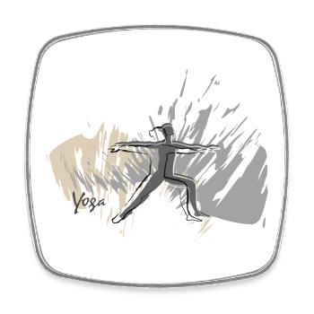 Your yoga style - Square fridge magnet - white - Front