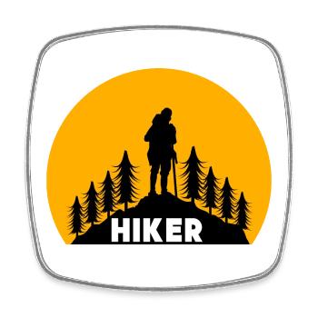 Wanderung Spruch Wandern Wanderer Klettern Berge - Viereckiger Kühlschrankmagnet - Weiß - Vorne