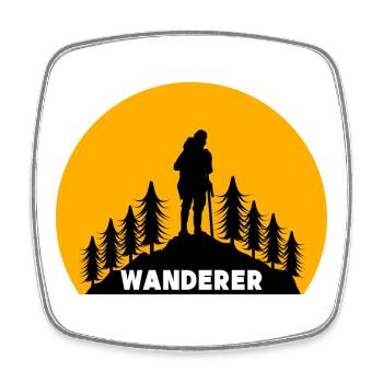 Wanderung Wandern Spruch Wanderer Berggipfel - Viereckiger Kühlschrankmagnet - Weiß - Vorne