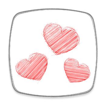 HEART. HEARTS. SAINT VALENTINE. LOVE. LOVE. CHRISTMAS - Square fridge magnet - white - Front