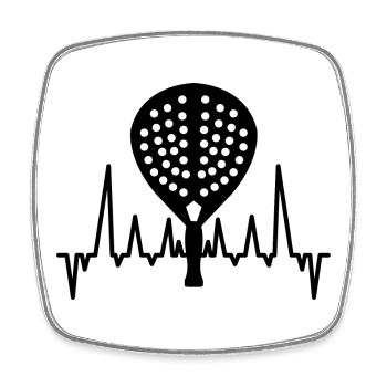 Padel Tennis Sport Racket Player Leisure - Square fridge magnet - white - Front
