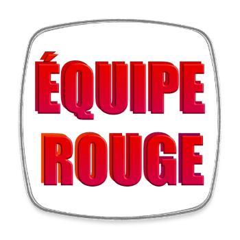 équipe rouge - Magnet carré - blanc - Devant