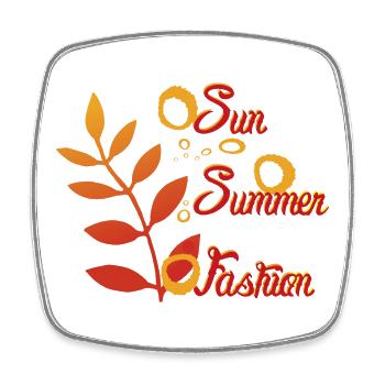 Palmier Soleil Été Mode Cadeaux Cadeaux - Magnet carré - blanc - Devant