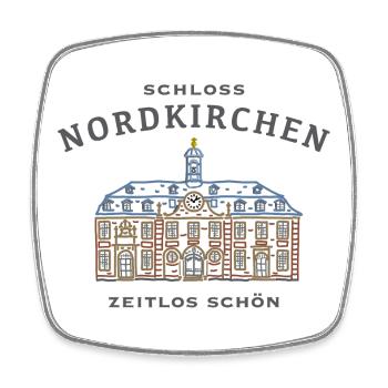 Schloss Nordkirchen, Münsterland - Viereckiger Kühlschrankmagnet - Weiß - Vorne