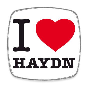 I LOVE HAYDN - Square fridge magnet - white - Front