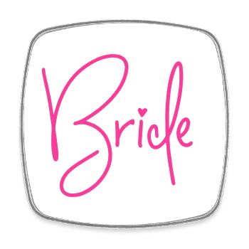 THE BRIDE - BRIDE BACHELORETTE PARTY 2025 - Square fridge magnet - white - Front