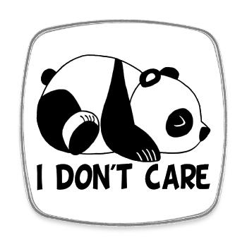 I don't care (English) - Square fridge magnet - white - Front