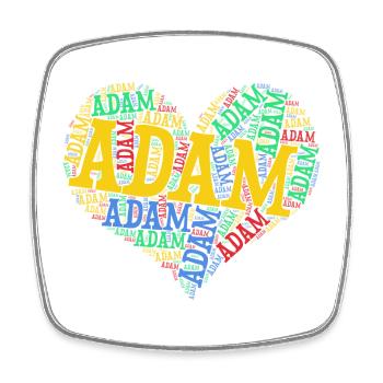 Adam coeur coeur nuage t-shirt cadeau t-shirt - Magnet carré - blanc - Devant