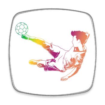 Soccer Sketch - Square fridge magnet - white - Front