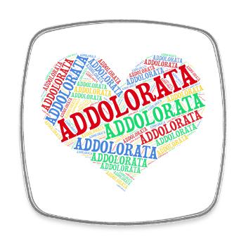 t-shirt Addolorata t-shirt coeur nuage de mots - Magnet carré - blanc - Devant