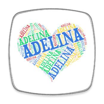 Adelina coeur coeur nuage t-shirt cadeau t-shirt - Magnet carré - blanc - Devant