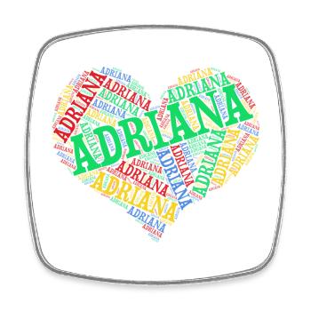 t-shirt Adriana t-shirt word cloud heart - Magnet carré - blanc - Devant