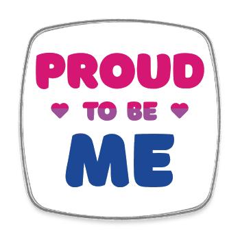 Bisexual Pride to Be Me - Mois de la fierté - Magnet carré - blanc - Devant