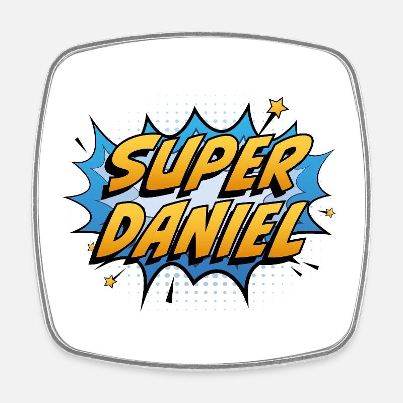 Super Daniel - Magnet carré - blanc
