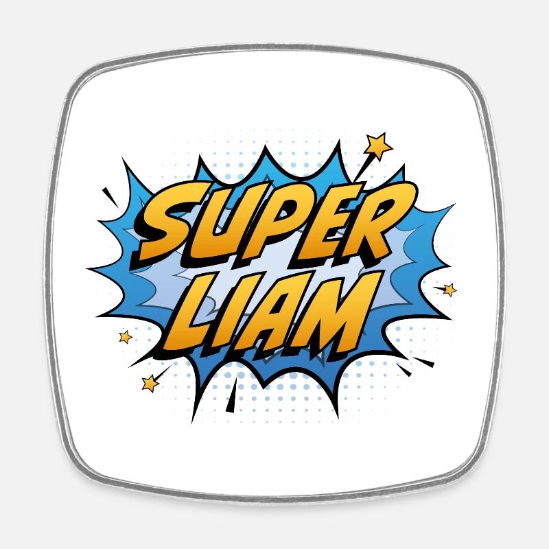 Super Liam - Viereckiger Kühlschrankmagnet - Weiß
