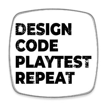 Design Code Spieltest Wiederholung - Viereckiger Kühlschrankmagnet - Weiß - Vorne