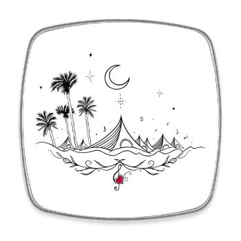 Music Festival Music Festival - Square fridge magnet - white - Front