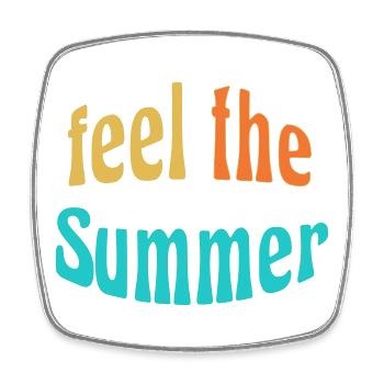 Feel the Summer - Viereckiger Kühlschrankmagnet - Weiß - Vorne