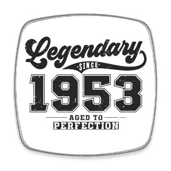 Legendary since 1953 Vintage Birthday Gift - Square fridge magnet - white - Front