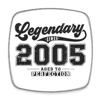 Légendaire depuis 2005 Cadeau d’anniversaire vintage - Magnet carré - blanc - Devant