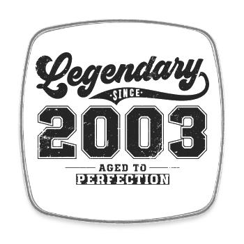 Legendär seit 2003 Jahrgang Geburtstag Geschenk - Viereckiger Kühlschrankmagnet - Weiß - Vorne