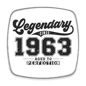 Légendaire depuis 1963 Cadeau d’anniversaire vintage - Magnet carré - blanc - Devant