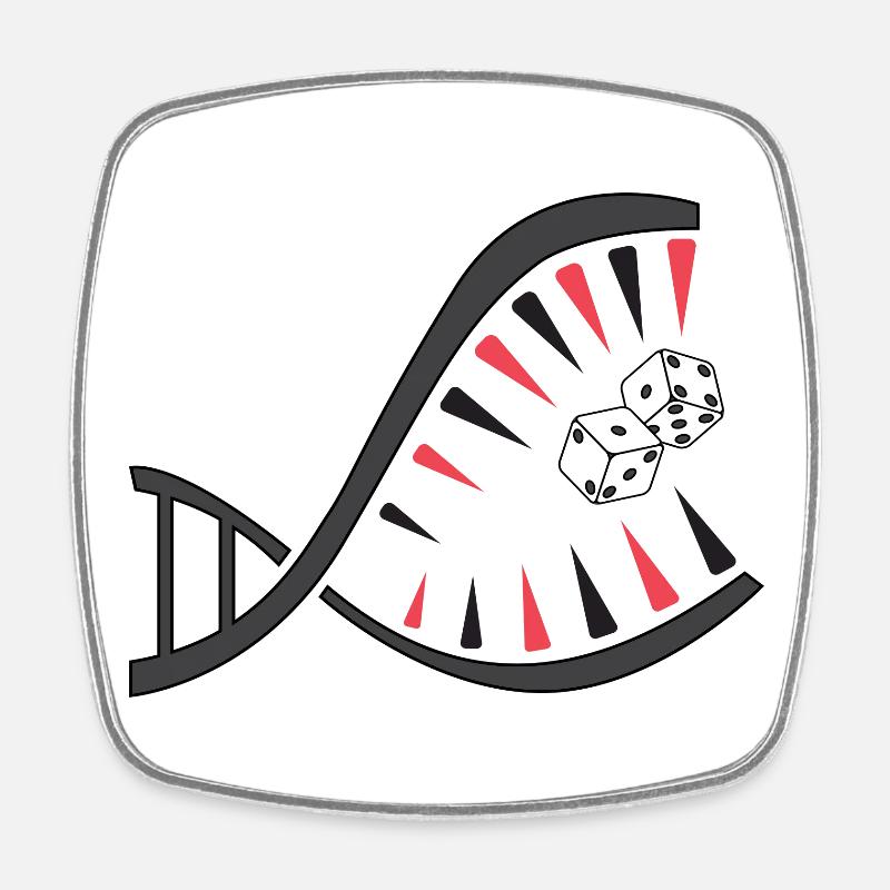 Backgammon DNA Piranha – Einzigartiges - Viereckiger Kühlschrankmagnet - Weiß