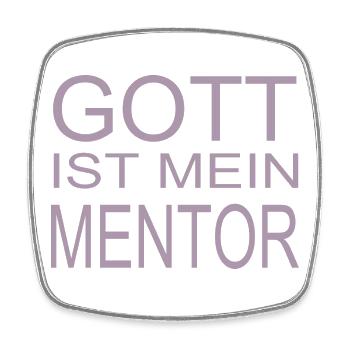Gott ist mein Mentor - Viereckiger Kühlschrankmagnet - Weiß - Vorne