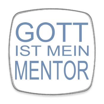 Gott ist mein Mentor - Viereckiger Kühlschrankmagnet - Weiß - Vorne