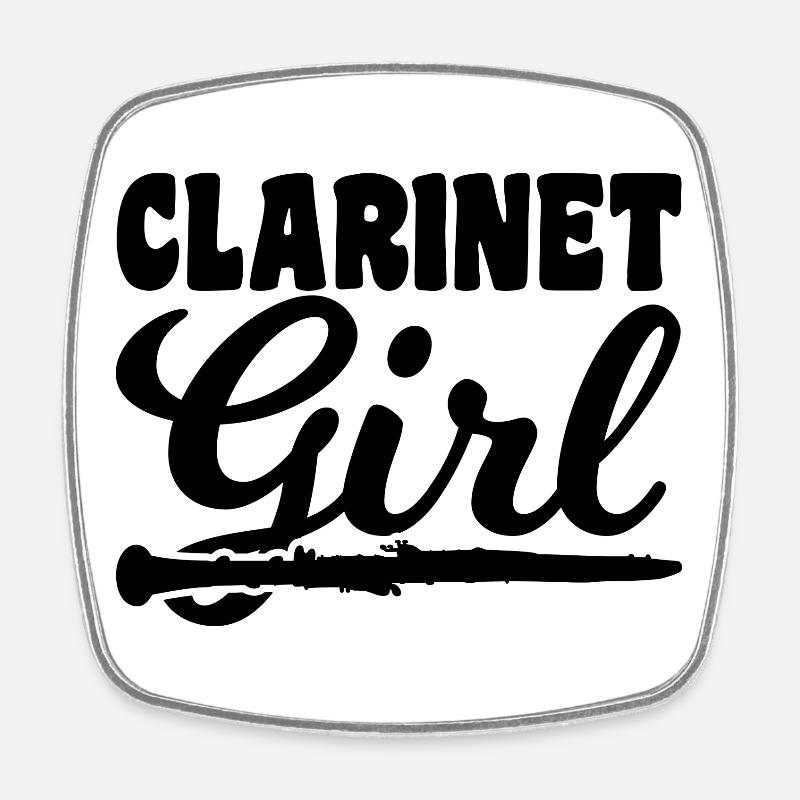 Clarinettes Filles - Magnet carré - blanc