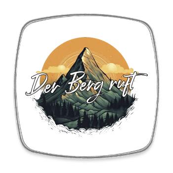 Der Berg ruft – Berglandschaft - Viereckiger Kühlschrankmagnet - Weiß - Vorne