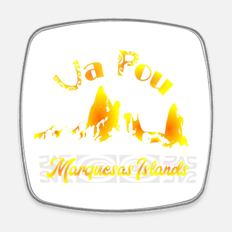 UA POU (Sunset) - Square fridge magnet - white