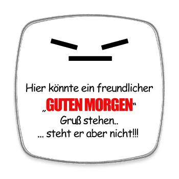 Freundlicher Guten Morgen 02 - Viereckiger Kühlschrankmagnet - Weiß - Vorne