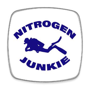 NITROGEN JUNKIE - Viereckiger Kühlschrankmagnet - Weiß - Vorne