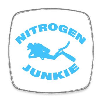 NITROGEN JUNKIE - Viereckiger Kühlschrankmagnet - Weiß - Vorne