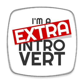 Si vous êtes introverti, prenez-le !! - Magnet carré - blanc - Devant