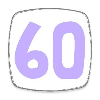 60. 60 YEARS. 60th ANNIVERSARY. 60TH BIRTHDAY. - Square fridge magnet - white - Front