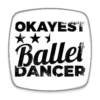 Danseur de ballet moyen - Magnet carré - blanc - Devant