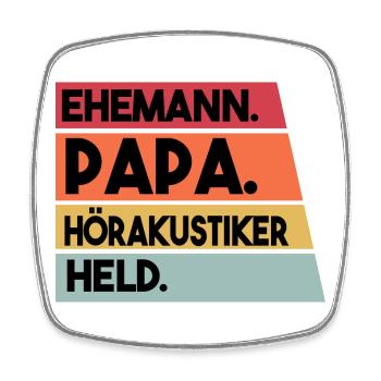 Ehemann Papa Hörakustiker Held - Viereckiger Kühlschrankmagnet - Weiß - Vorne