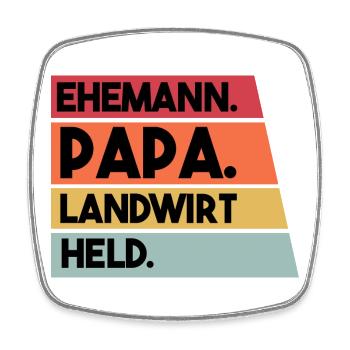 Ehemann Papa Landwirt Held - Viereckiger Kühlschrankmagnet - Weiß - Vorne