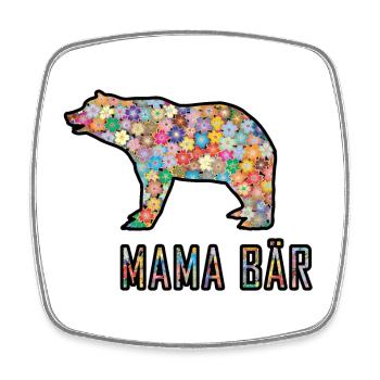 Mama Bär - Viereckiger Kühlschrankmagnet - Weiß - Vorne
