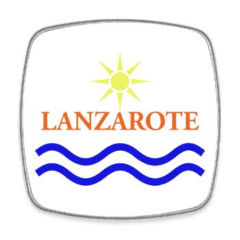 LANZAROTE-Iles Canaries-Espagne - Magnet carré - blanc - Devant