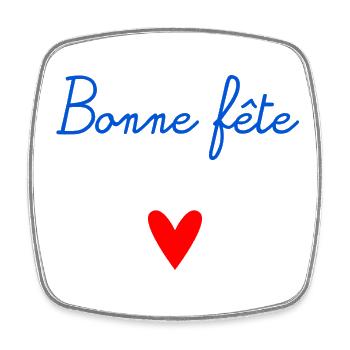 OMA. MUTTERTAG. ALLES GUTE ZUM OMA-TAG. ICH LIEBE DICH - Viereckiger Kühlschrankmagnet - Weiß - Vorne