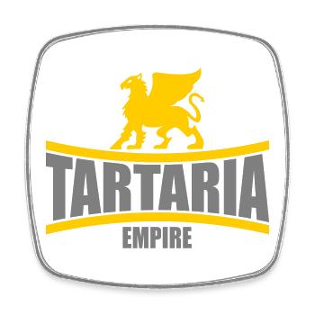 Empire de Tartarie | Couleurs modifiables - Magnet carré - blanc - Devant